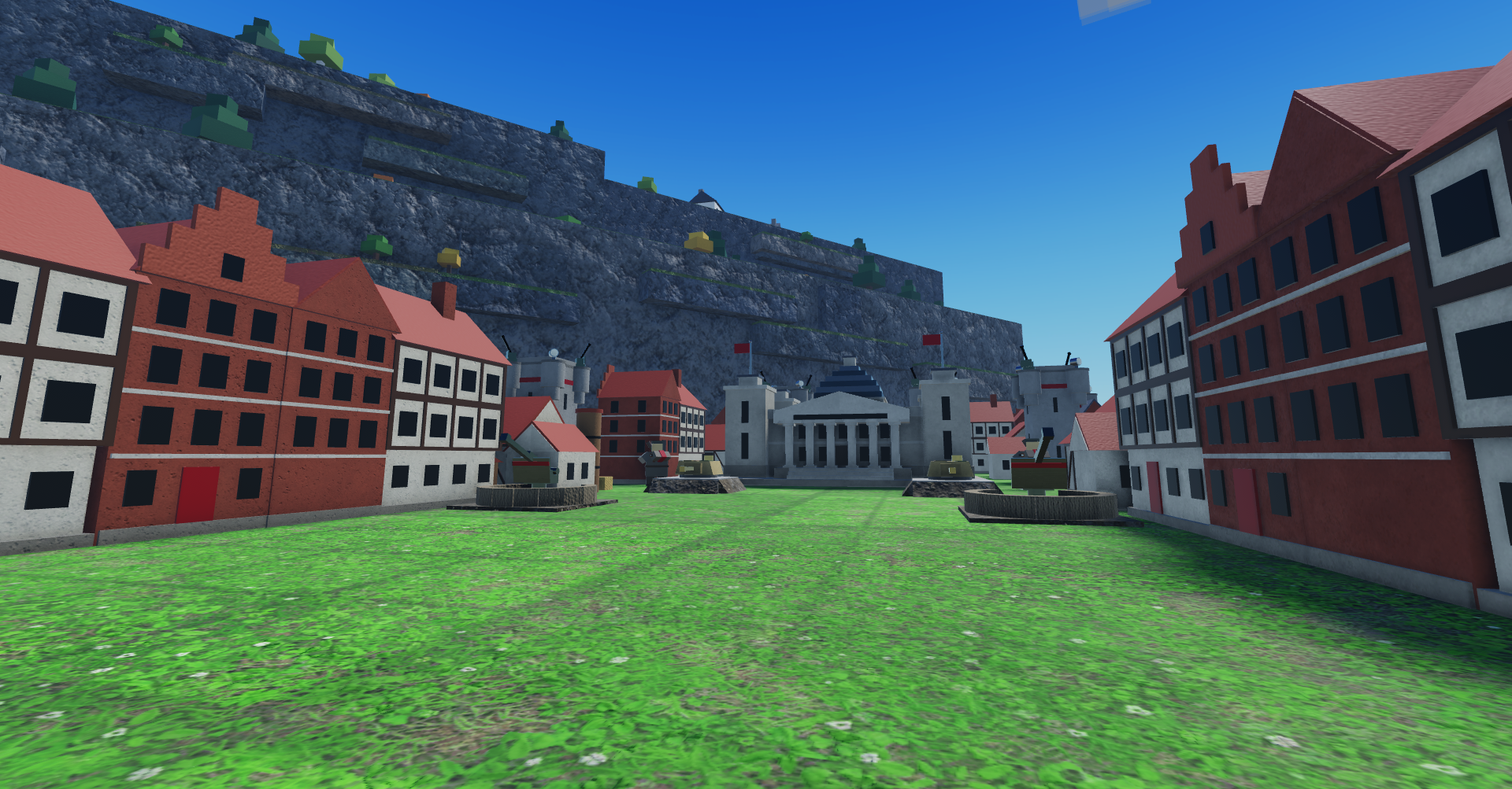 Fortified Headquarters Plaza in Miniature RTS